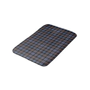 Mackenzie Clan Weathered Blue en Brown Tartan Badmat