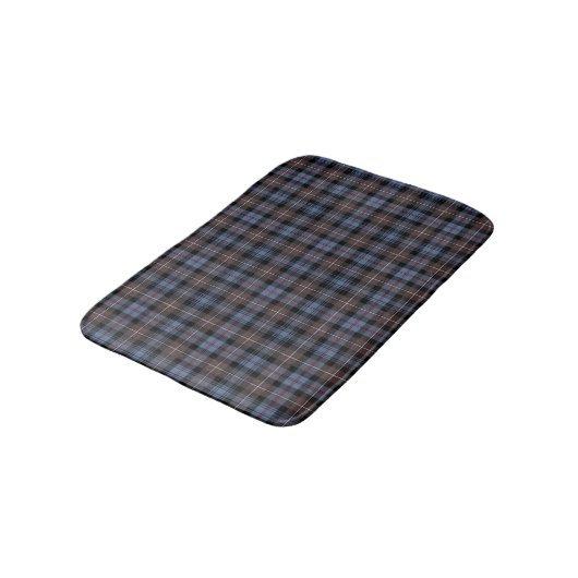 Mackenzie Clan Weathered Blue en Brown Tartan Badmat (Gekanteld)