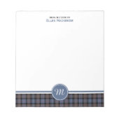 Mackenzie Clan Weathered Tartan Monogram Notiepad Notitieblok (Voorkant)