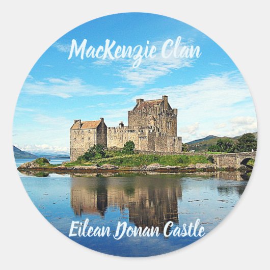 MacKenzie Clan's Schotse Castle-Sticker Ronde Sticker (Voorkant)