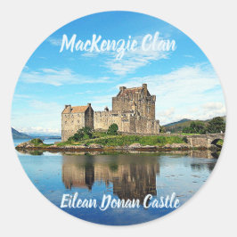 MacKenzie Clan's Schotse Castle-Sticker Ronde Sticker
