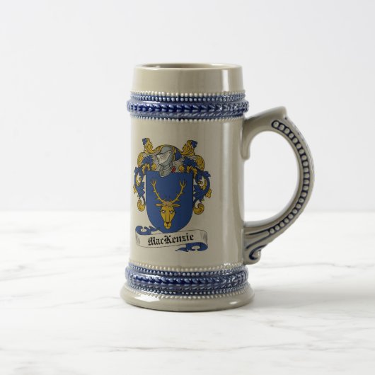 MacKenzie Coat of Arms Stein - Family Crest Bierpul (Rechts)
