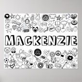 'MACKENZIE' Color-it-Yourself-contourontwerp Poster (Voorkant)