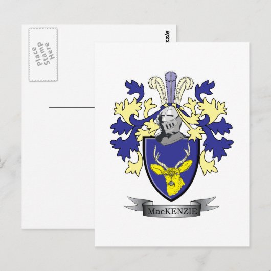 MacKenzie Family Crest Coat of Arms Briefkaart (Voorkant / Achterkant)