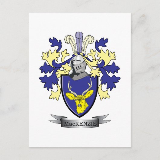 MacKenzie Family Crest Coat of Arms Briefkaart (Voorkant)