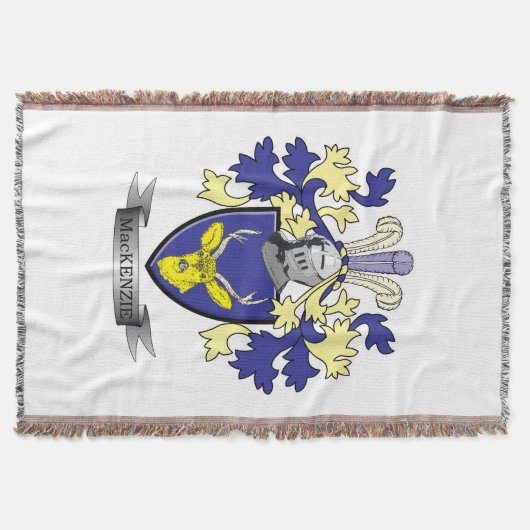 MacKenzie Family Crest Coat of Arms Deken (Voorkant)