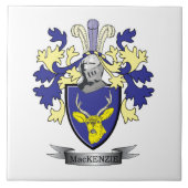 MacKenzie Family Crest Coat of Arms Tegeltje (Voorkant)