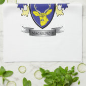 MacKenzie Family Crest Coat of Arms Theedoek (Gevouwen)