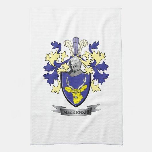 MacKenzie Family Crest Coat of Arms Theedoek (Verticaal)