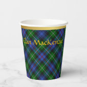 MacKenzie Gepersonaliseerde Tartan Kerstmis Papieren Bekers (Achterkant)