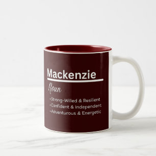 Mackenzie Meisjesnaam Persoonlijke Mok
