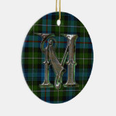 MacKenzie Pset Monogram sieremaneel Keramisch Ornament (Rechts)