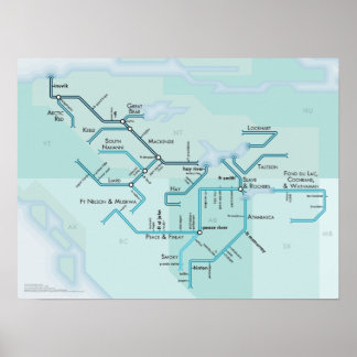 Mackenzie River System, 15 x 20 Poster