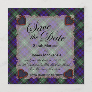 Mackenzie Scottish clan tartan - Pset Save The Date