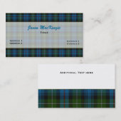 MacKenzie Tartan Aangepast Visitekaartje (Voorkant / Achterkant)