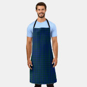 MacKenzie tartan blauw groen geruit Schort (Gedragen)