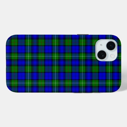 MacKenzie tartan blauwe groene vleid Case-Mate iPhone Case (Achterkant (horizontaal))