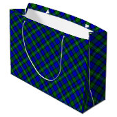 MacKenzie tartan blauwe groene vleid Large Cadeautasje (Achterkant Gekanteld)