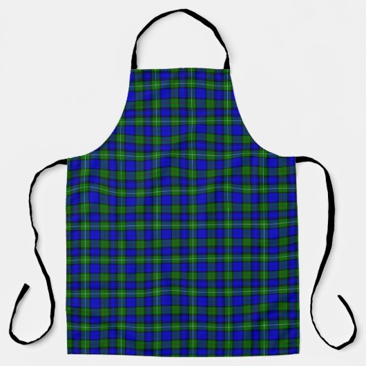 MacKenzie tartan blauwe groene vleid Schort (Voorkant)