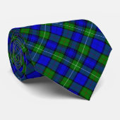 MacKenzie tartan blauwe groene vleid Stropdas (Opgerold)