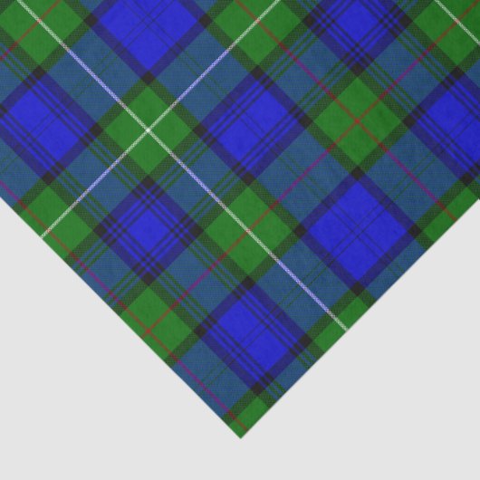 MacKenzie tartan blauwe groene vleid Tissuepapier (Detail)