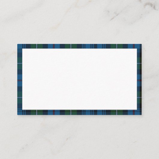 MacKenzie Tartan Monogram Visitekaartjes (Achterkant)