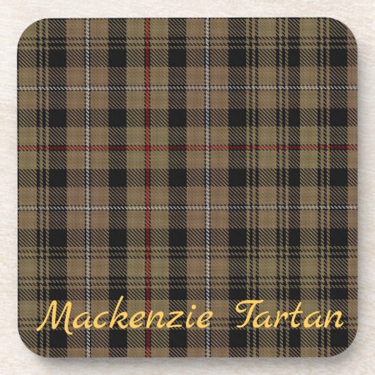 Mackenzie Tartan Onderzetters Huwelijkscadeau Set  (Voorkant)