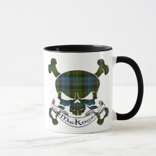 MacKenzie Tartan Skull Mok (Rechts)