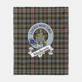 MacKenzie Weathered Clan Badge Tartan Pset Fleece Deken (Voorkant)