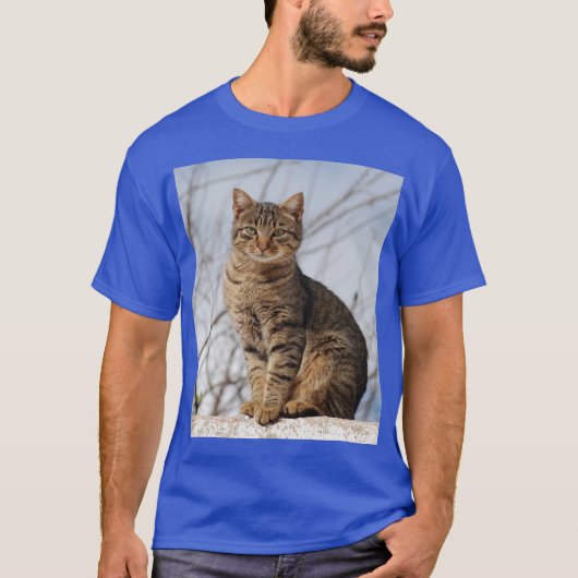 Mackerel Tabby Cat T-shirt (Voorkant)