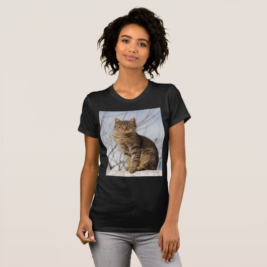 Mackerel Tabby Cat T-shirt (Voorkant volledig)