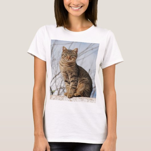 Mackerel Tabby Cat Women's T-Shirt (Voorkant)