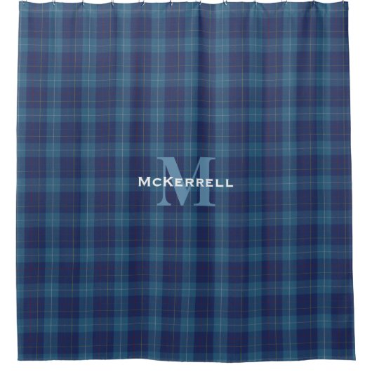 MacKerrell Clan Tartan Plaid Douchegordijn (Voorkant)