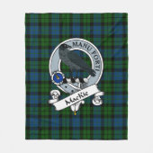 MacKie Clan Badge Tartan Pset Fleece Deken (Voorkant)