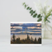 Mackinac Bridge 1060 Briefkaart (Staand voorkant)