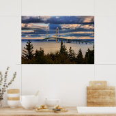 Mackinac Bridge #1060 Poster (Keuken)