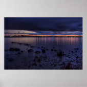 Mackinac Bridge #1243 Blue Poster (Voorkant)