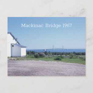 Mackinac Bridge 1967 Retro Briefkaart
