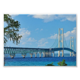 Mackinac Bridge afdrukken Foto Afdruk