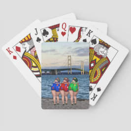 Mackinac Bridge Bathing Beauty Pokerkaarten