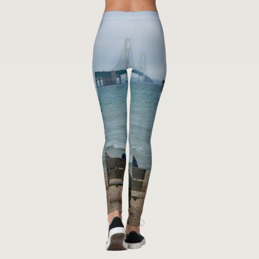 Mackinac Bridge bekijken Leggings (Achterkant)