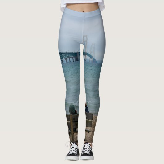 Mackinac Bridge bekijken Leggings (Voorkant)