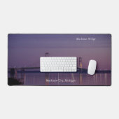 Mackinac Bridge bij schemerbureaumat Bureaumat (Keyboard & Muis)