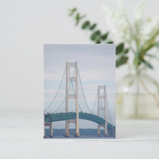 Mackinac Bridge Briefkaart (Staand voorkant)