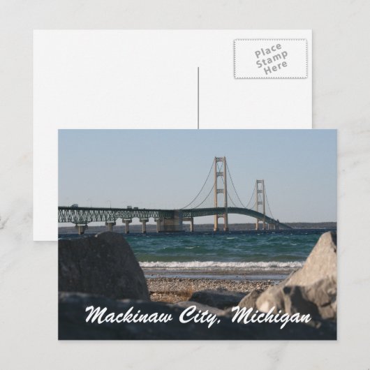 Mackinac Bridge Briefkaart (Voorkant / Achterkant)