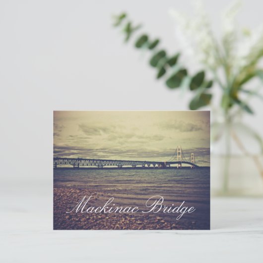 Mackinac Bridge Briefkaart (Staand voorkant)