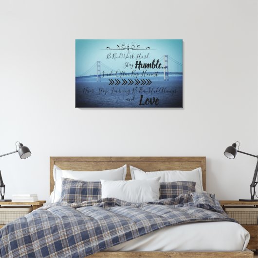 Mackinac Bridge Canvas Afdruk (Insitu (Slaapkamer))