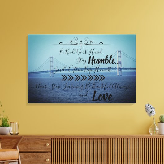 Mackinac Bridge Canvas Afdruk (Insitu (Woonkamer))