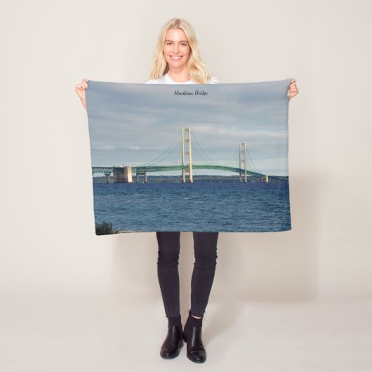 Mackinac Bridge-deken Fleece Deken (In situ)