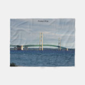Mackinac Bridge-deken Fleece Deken (Voorkant (Horizontaal))